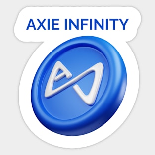 AXIE INFINITY 3d front view rendering cryptocurrency Sticker